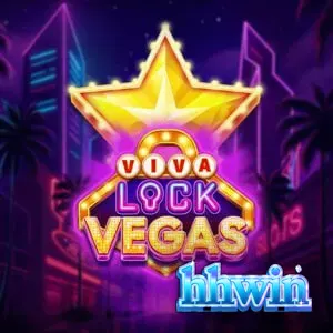Interface visual do slot Viva Lock Vegas com luzes de neon e símbolos clássicos